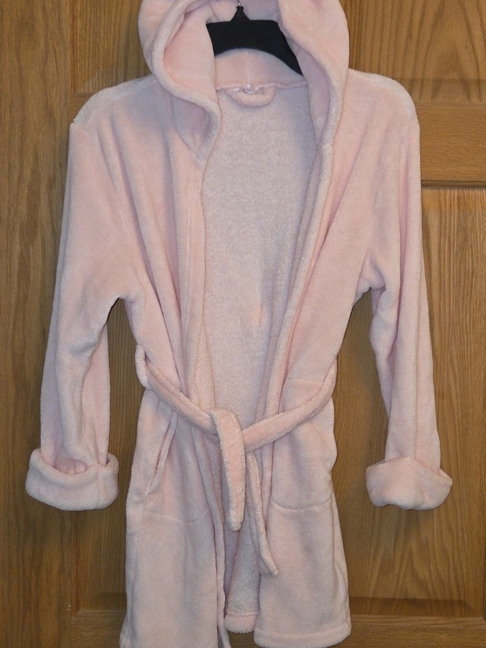 Girls GAP Plush Hooded Robe in Soft Pink Size 10